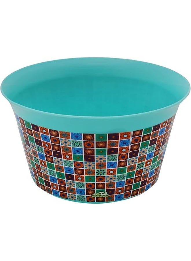 25cm decorative plastic bowl from Khurshid Plast for Plastics - Turquoise